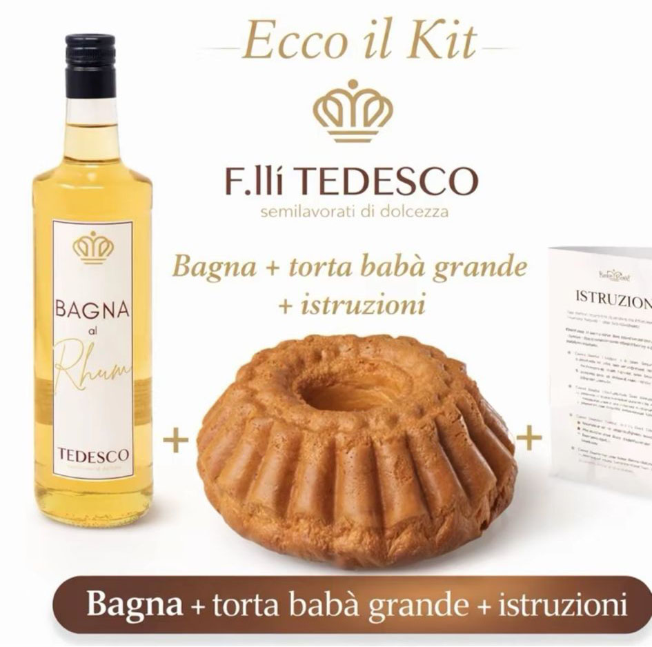 kit-torta-bagna-rum- Box Torta Babà grande - bagna al Rhum - immagine 1